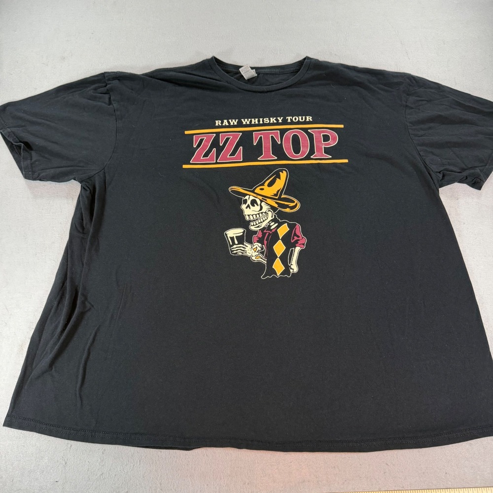 ZZ Top Raw Whisky Tour 2022 T Shirt Mens 3XL Black Rock Tee